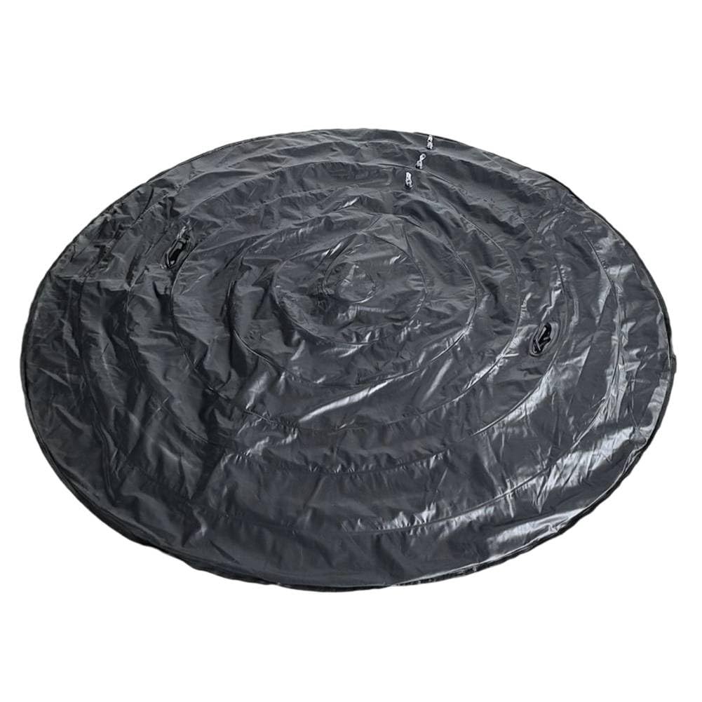 Nadmuchiwany pokrowiec na wannę z PCW o regulowanych rozmiarach, 128 cm, 158 cm, 180 cm, izolacja termiczna, do ochrony spa i basenu, biały lub czarny, wariant czarny z H