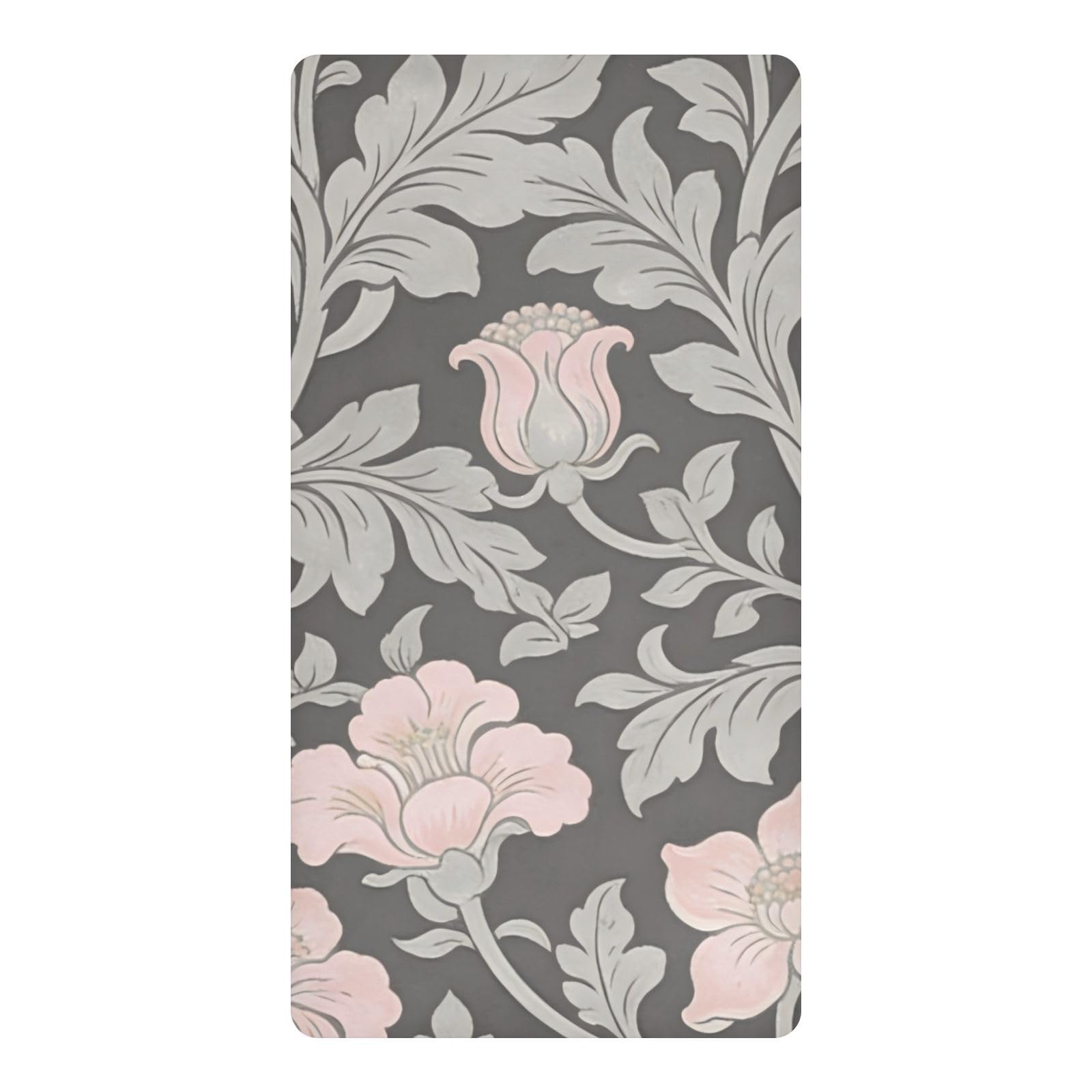 Draps de berceau imperméables et vintage à fleurs roses pour bébé fille