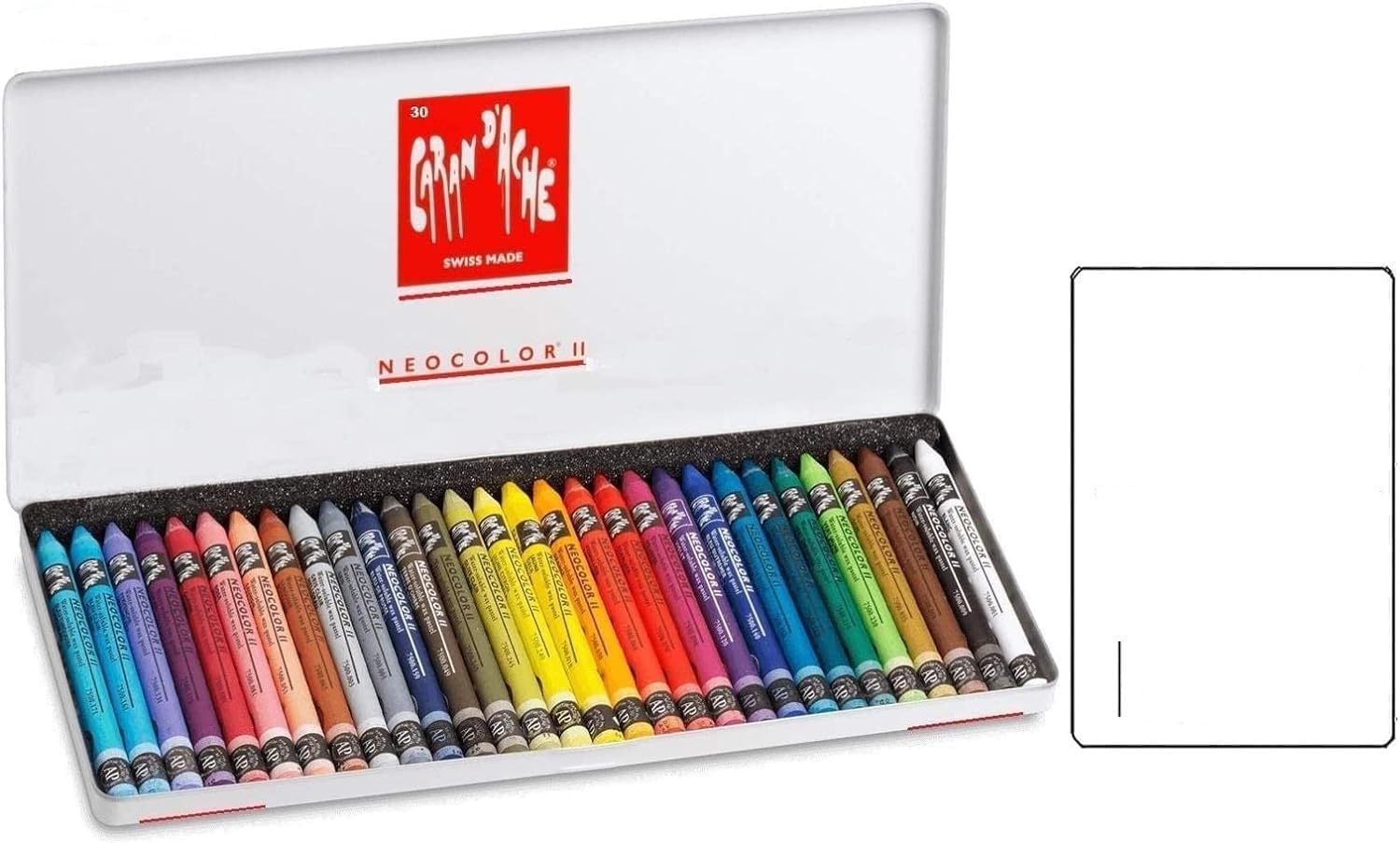 Caran d'Ache Neocolor II Wachspastellkreiden, Aquarellstifte, 30 Stück