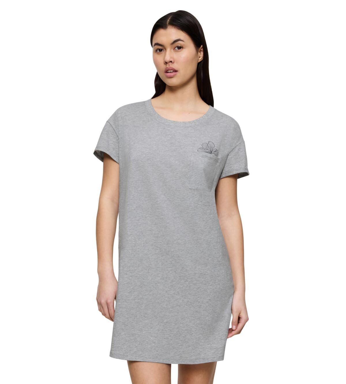 Triumph Women's Dark Grey Blend Nightdresses Ndk X 02 Nightgown, Dark Grey Melange, 40, 14