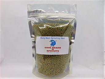Brand, Mung Bean Seeds for Sprouting Microgreens,16 ounces, A superfood packed with antioxidants and health-promoting nutrients. A family run USA business,#34;COOL BEANS n SPROUTS" Jacobs Ladder Ent.