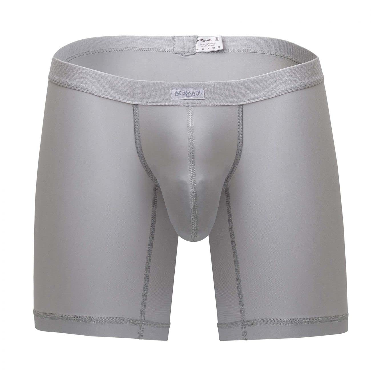 ErgoWear Men's Underwear Midcut Boxer SLK (Silver/M)