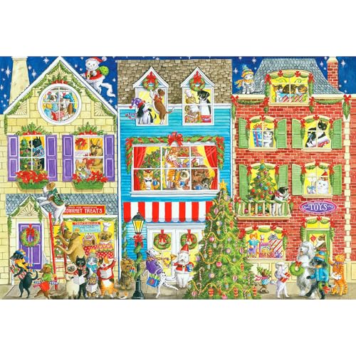 (26×38cm)CHengQiSM 1000ピース ジグソーパズル マイクロピース ペットのクリスマスパズル 1000ピース クリスマス 飾り パズル おしゃれ インテリア クリスマスプレゼント Christmas