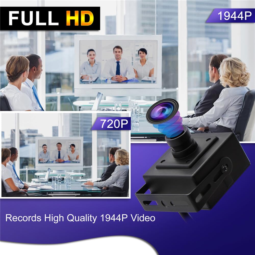 ELP OTG Cámara web de gran ángulo 5MP Aptina MI5100 CMOS 100 grados sin distorsión lente USB cámara para conferencias web/negocios/robot visión USB500W05G-BL100