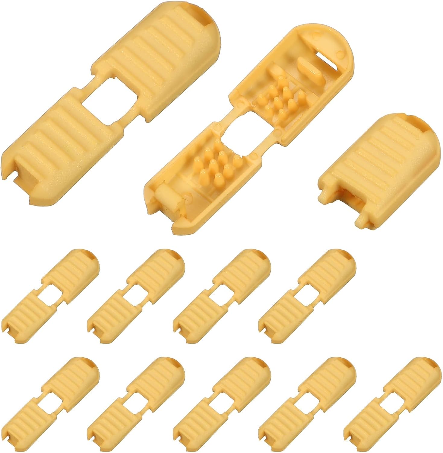 Zipper Pull Cord Lock End Tips, Plastic Shoe Lace End Clips Cord End Tips No Tie Shoelace Running Shoe Backpack