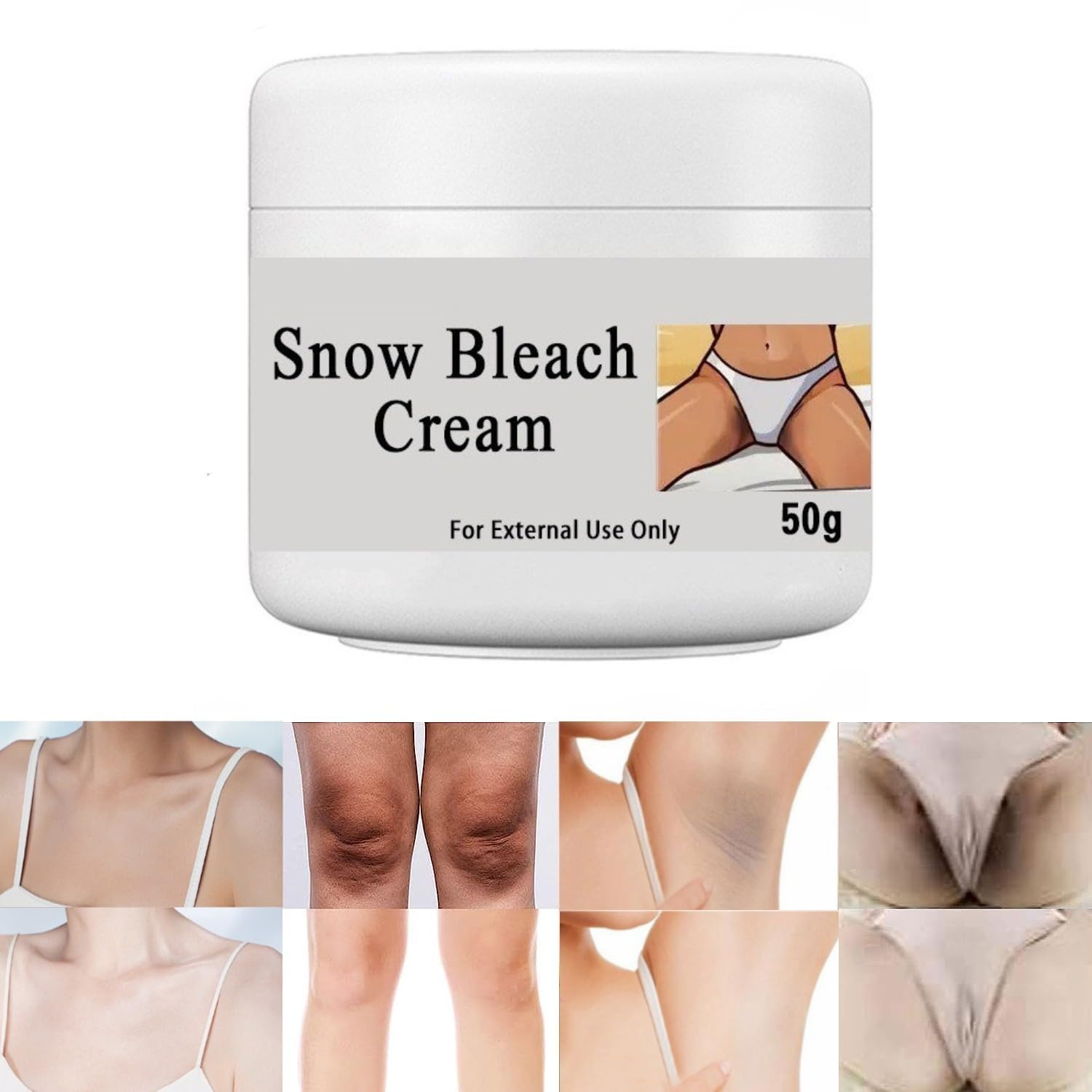 BEROZA Crema para Aclarar las Axilas y Partes Intimas, Para Piel Entrepierna, Manchas Codos, Piernas Zonas, Íntimas Cara Axilas, Rodillas Cuello 50G