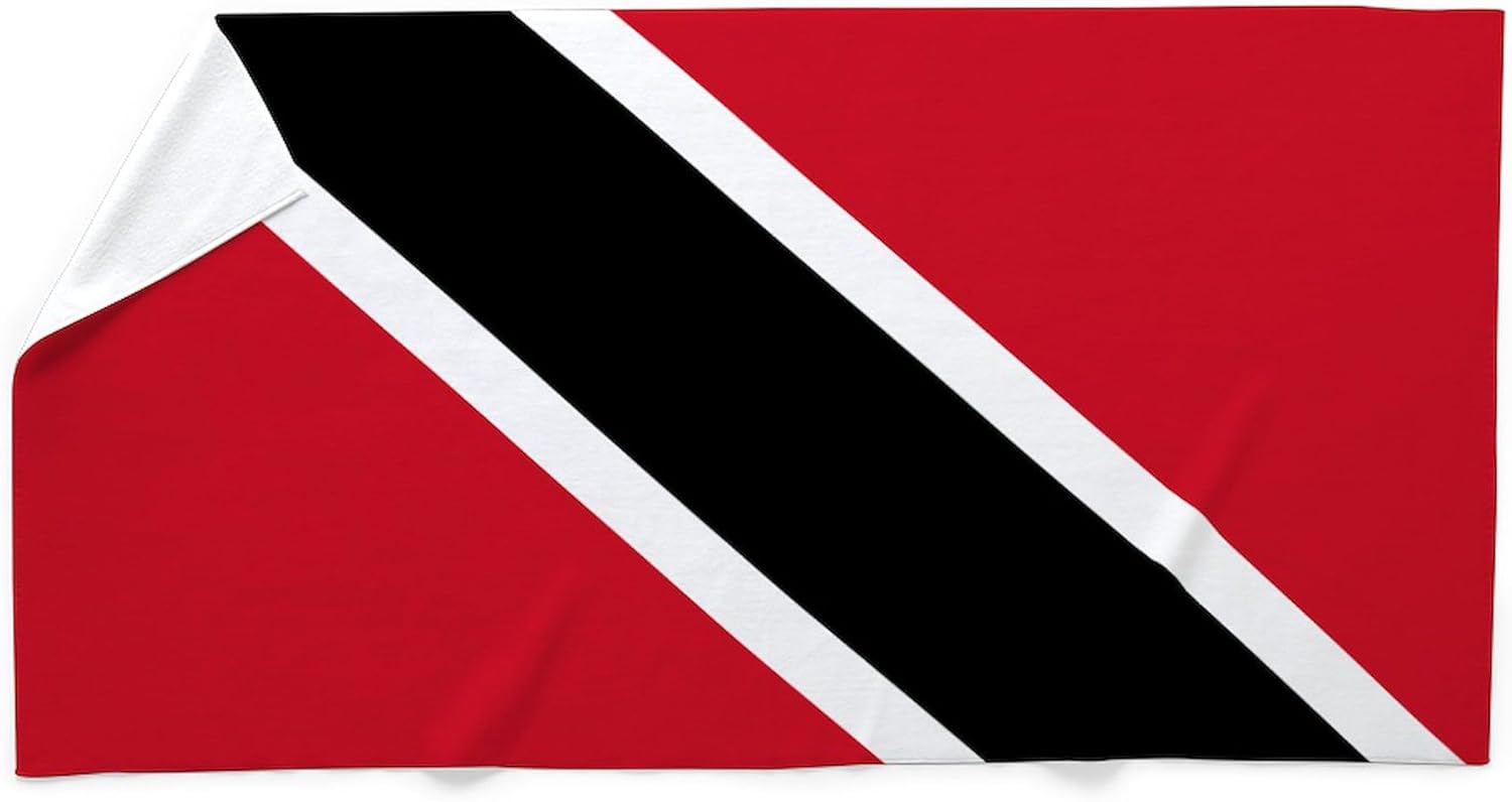 CafePress Trinidad and Tobago Flag 30"x60" Absorbent Cotton Back, Soft Beach, Pool Towel