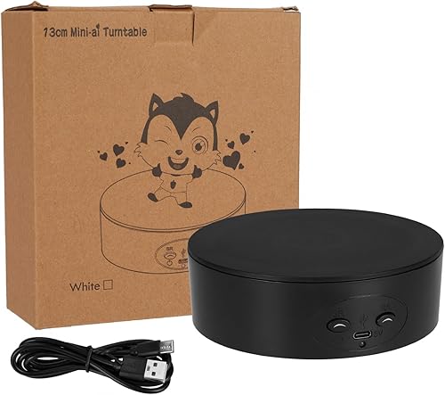 Miniatura 8 de Bosgladek Soporte de exhibición giratorio motorizado, carga de 5 pulgadas11 libras, plataforma giratoria de 360 para relojes de joyería, modelos 3D,