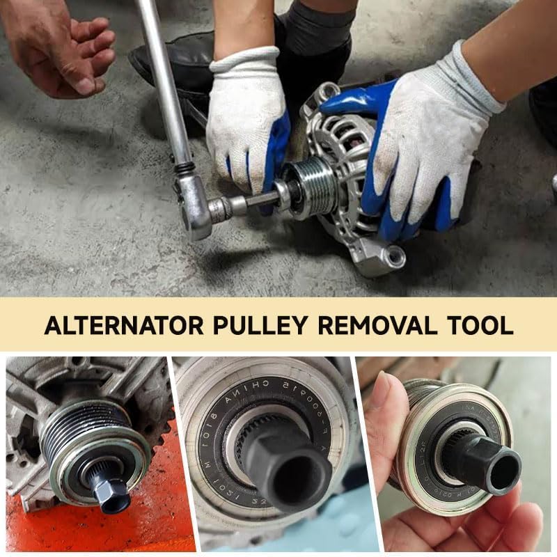 2 PCS AC Generator Pulley Disassembly Tool with 33 Teeth, Durable and Compatible with Audi A3 TT, Volkswagen, Ford, Peugeot, Vauxhall, Easy to Replace Pulley