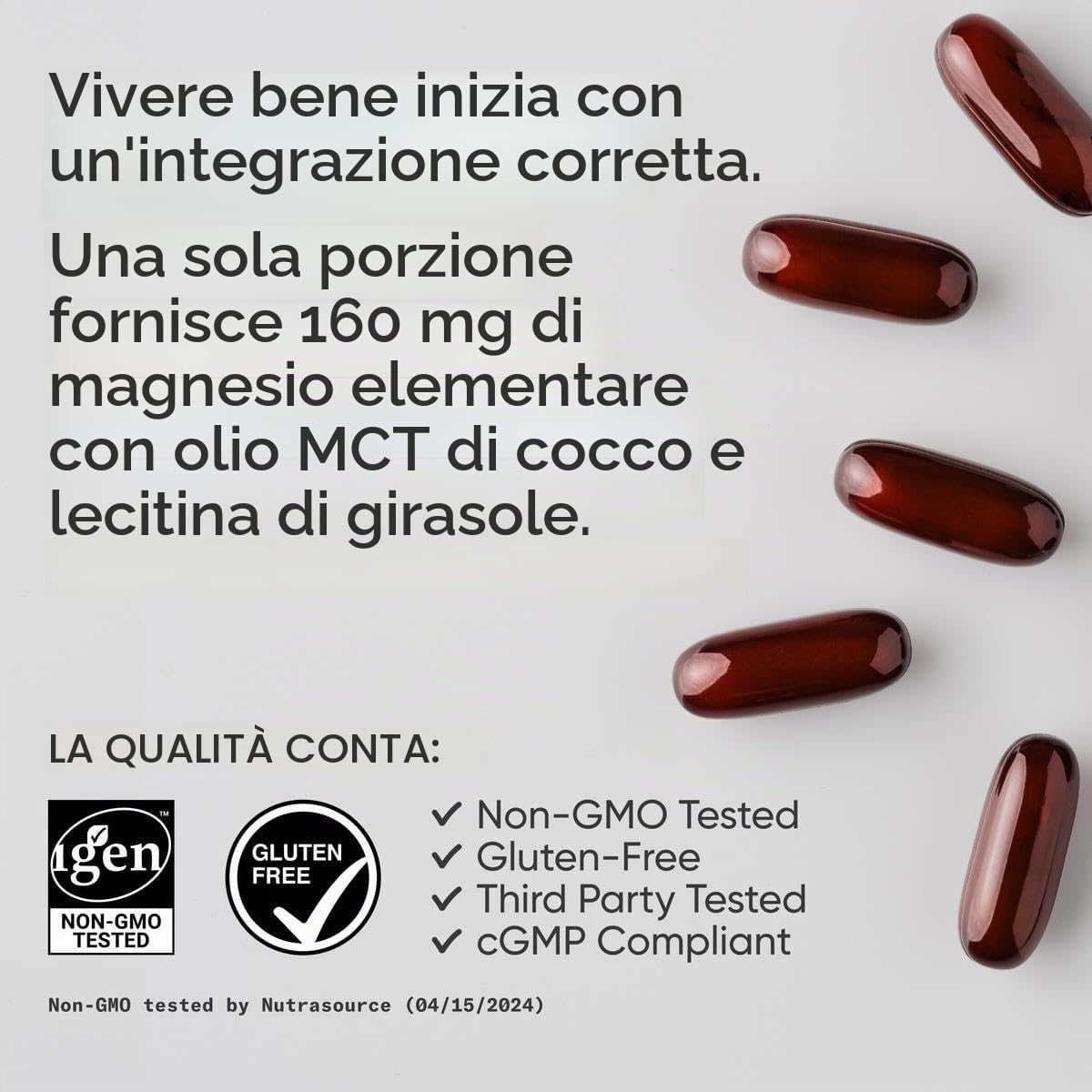 Sports Research - ® Magnesio glicinato Supporta il sonno riparativo e i processi enzimatici 160 mg di magnesio chelato L