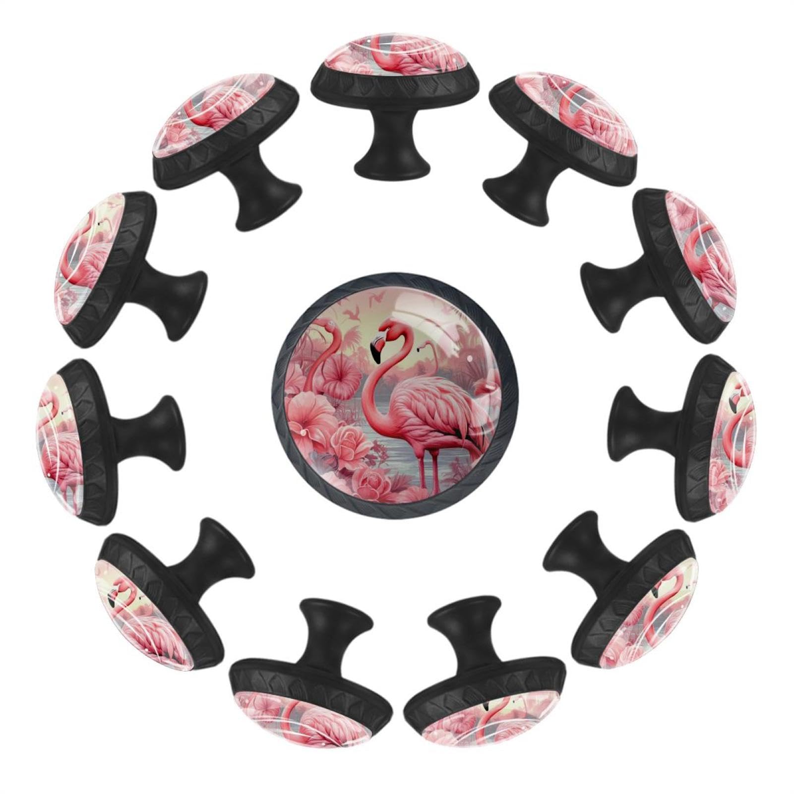 Poignées décoratives pour cuisine et maison lot de 12 boutons ronds en verre