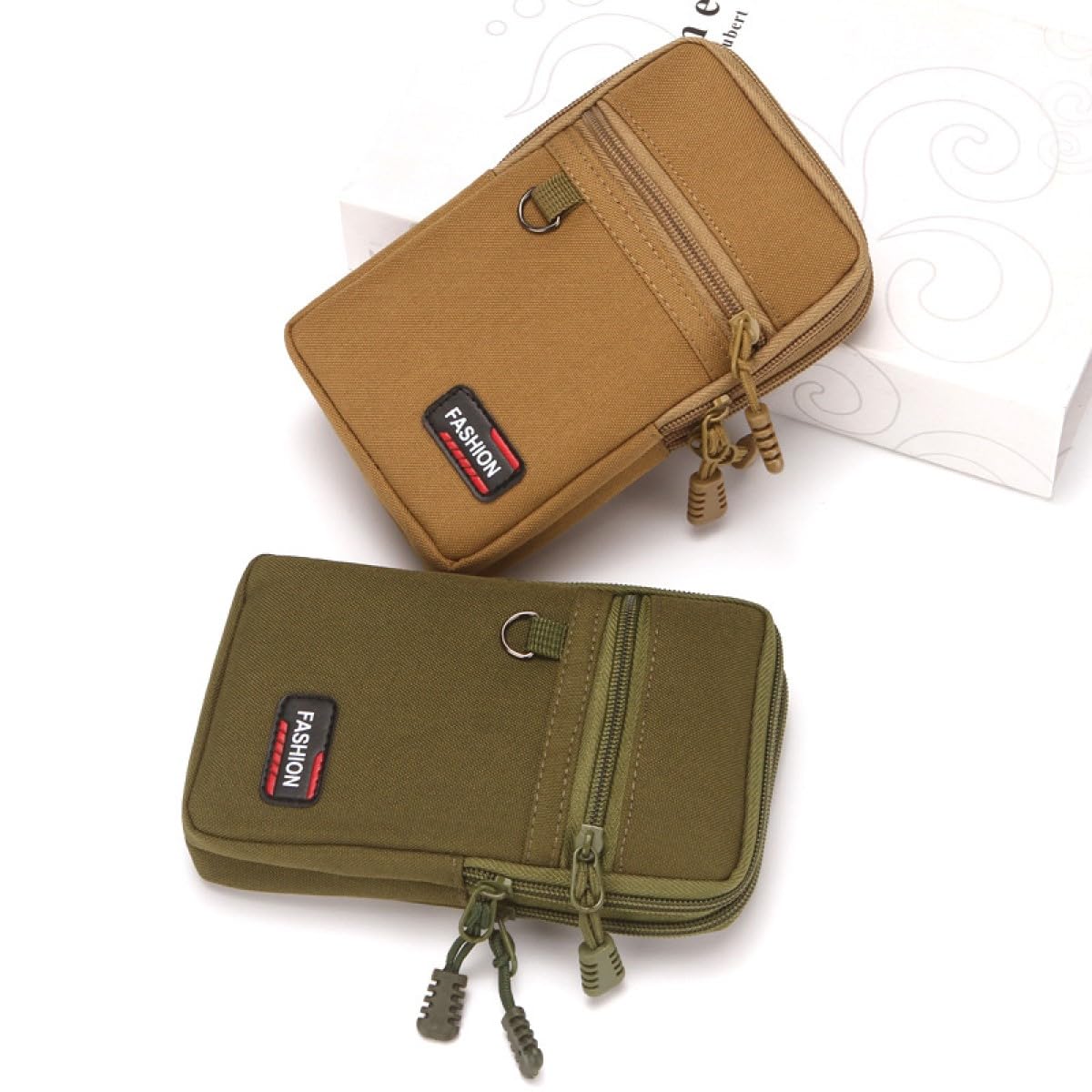 Handy Gürteltasche,Handy Gürteltasche aus Nylon,wasserdichte Bauchtasche,Handyholster,Handytasche Werkzeughalter,Gürteltasche Herren Taillentasche für Wandern,Camping,Rettung. (Schwarz)