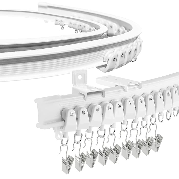 Buy Bendable Curtain Rail for Bay Window 3m/9.8Ft Flexible Curved