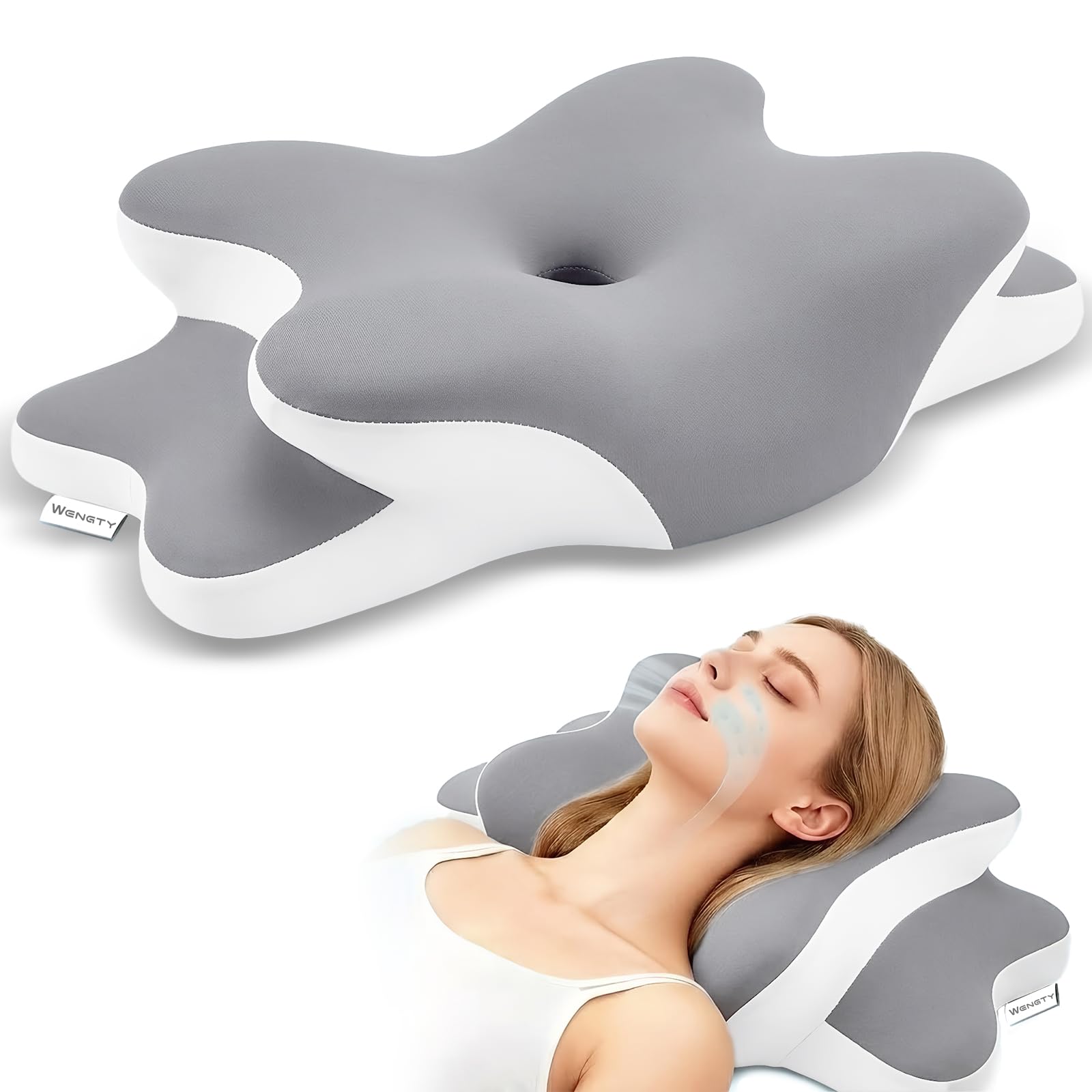 Cervical Pillow for Sleep Apnea Neck Pain and Snoring Relief Dreamers Relief Pillow Cervical Neck Pillow for Side