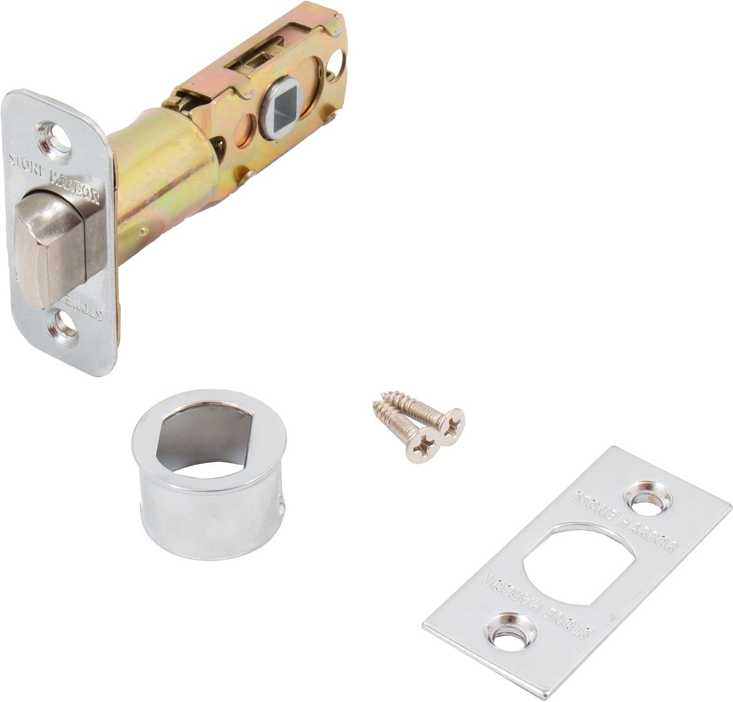 Stone Harbor Hardware Six-Way Adjustable Latch for Contemporary Interior Locks, Matte Black