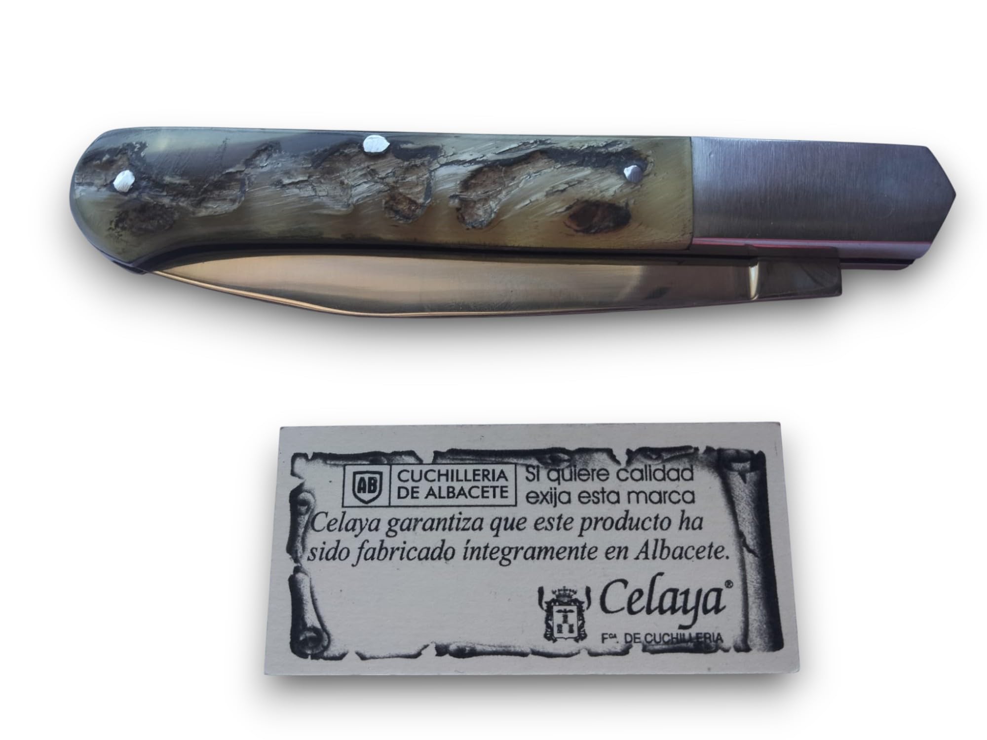 Navaja Celaya Cabritera Acero Inoxidable Asta Carnero Variable 9 cm (Personalización)