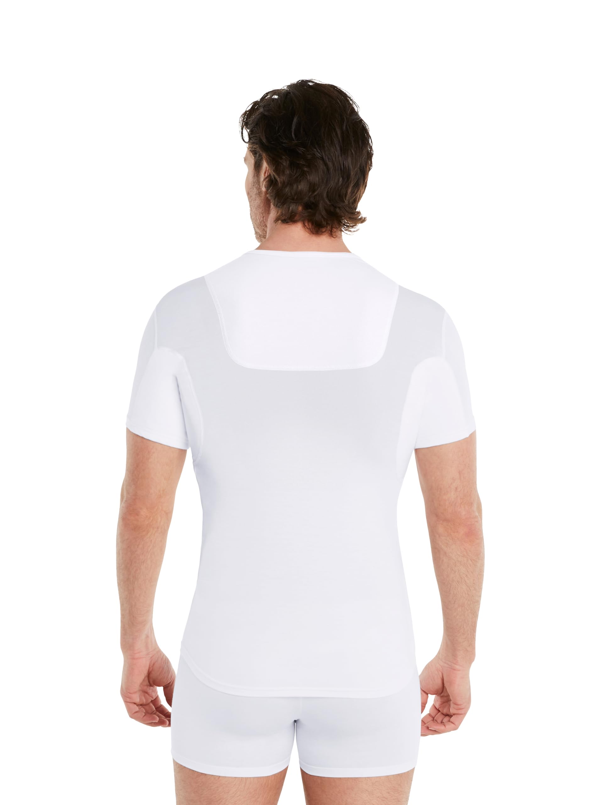 FINN Anti-Schweiß Shirt Herren mit V-Ausschnitt und Rücken-Einsatz – Unterhemd gegen Schwitzen mit Achselpads – 100% Schutz vor Schweißflecken und Geruch