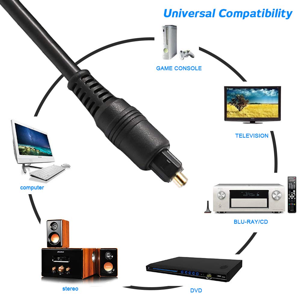 Rs Pro - Câble optique TOSLINK mâle 1m - Connecteurs mâles pour audio