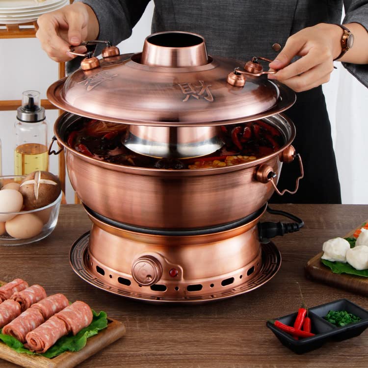 Olla caliente China de cobre 34 cm para hotpot miniatura 7