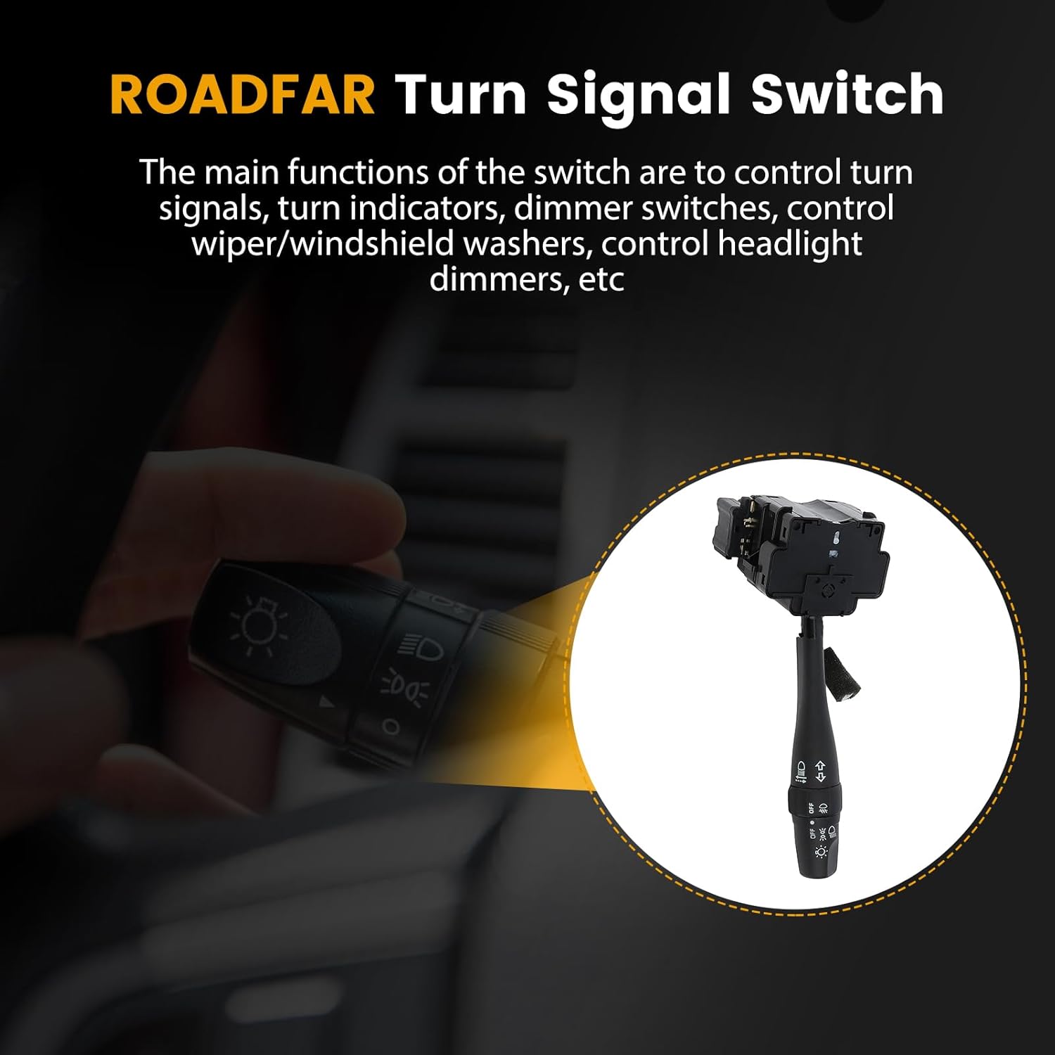 ROADFAR Front Turn Signal Switch Fits 2002-2004 for Nissan Frontier/Xterra 2000-2001 for Sentra 25540-5M001