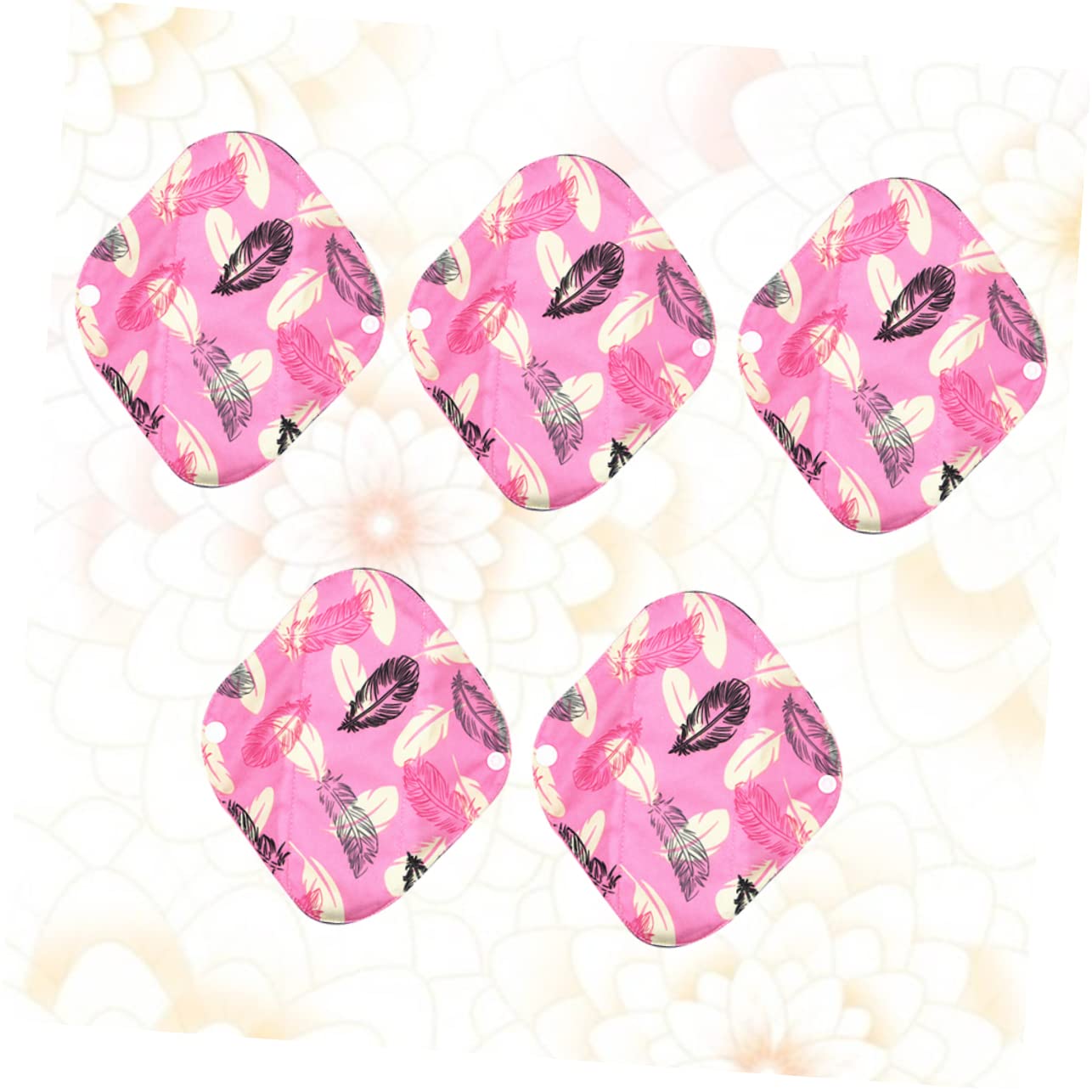 3 Series Menstruales Reutilizables Con Impresión De Carácter De Fibra Para Mujeres 5 Piezas X 3