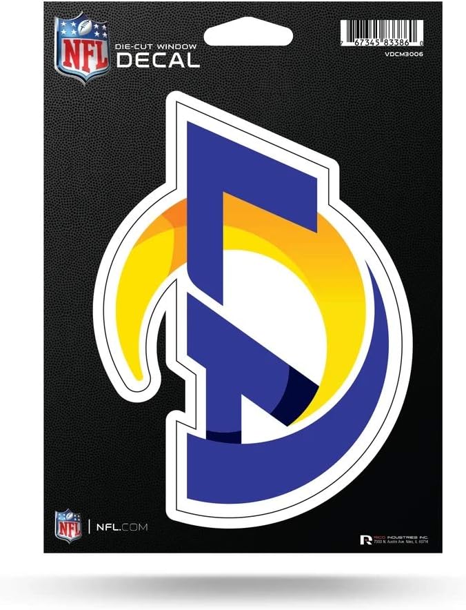 Rico Industries NFL Football Medium Die Cut Decal