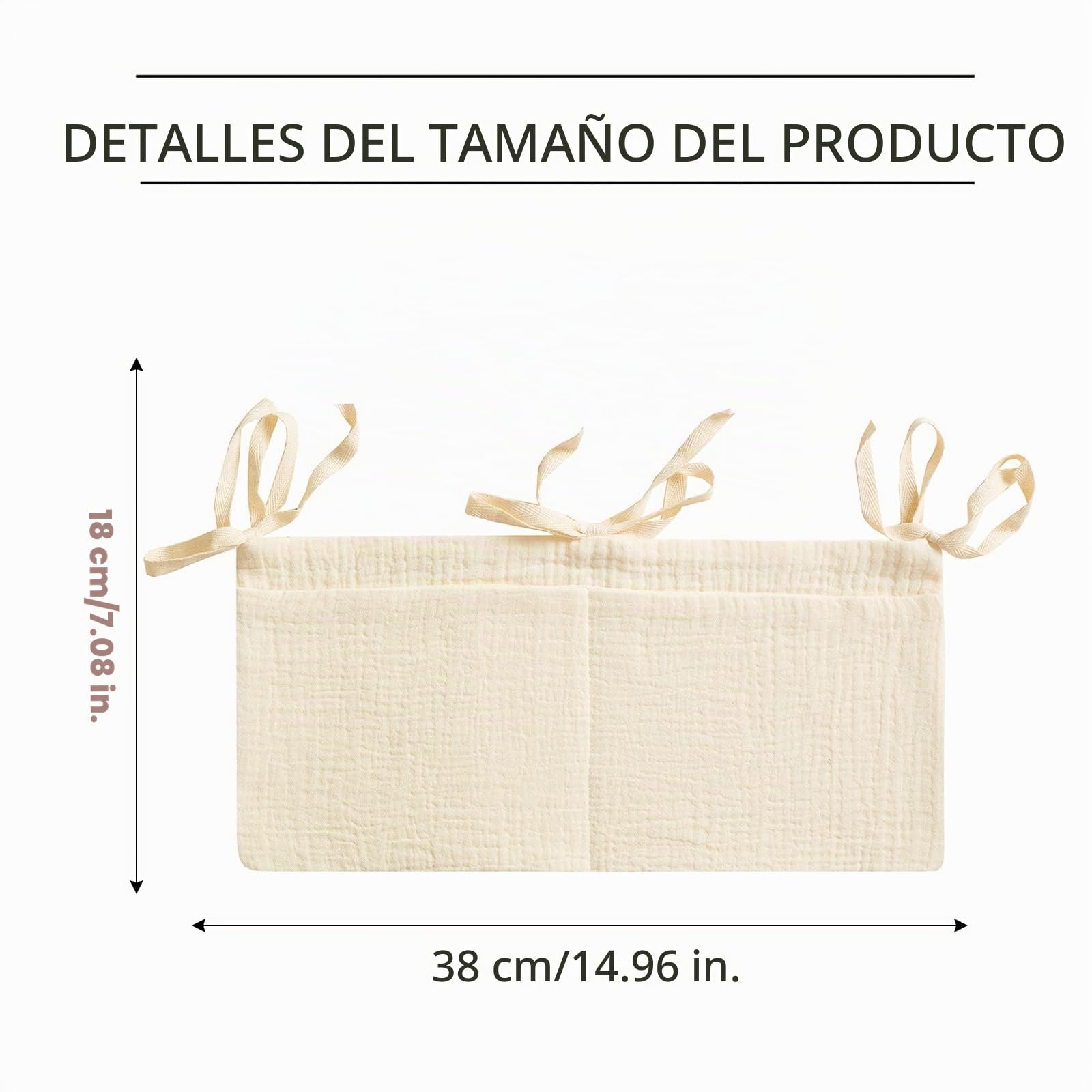 Organizador para cuna de bebé, bolsa de almacenamiento para pañales de bebé, organizador colgante para ropa, pañales, juguetes, habitación infantil, organizador colgante en cuna, cambiador o