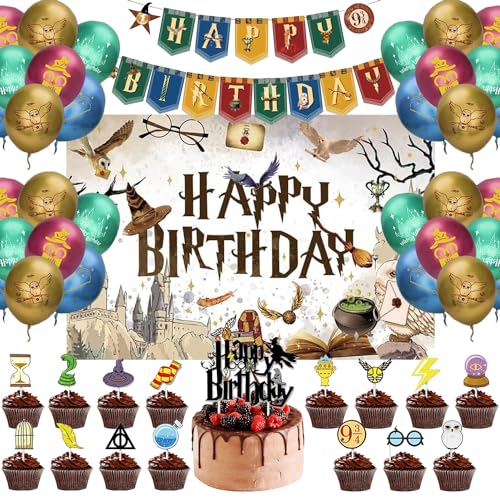 Harry Geburtstags party Dekorationen, 40 Stück Zauberer Geburtstagsdeko,...