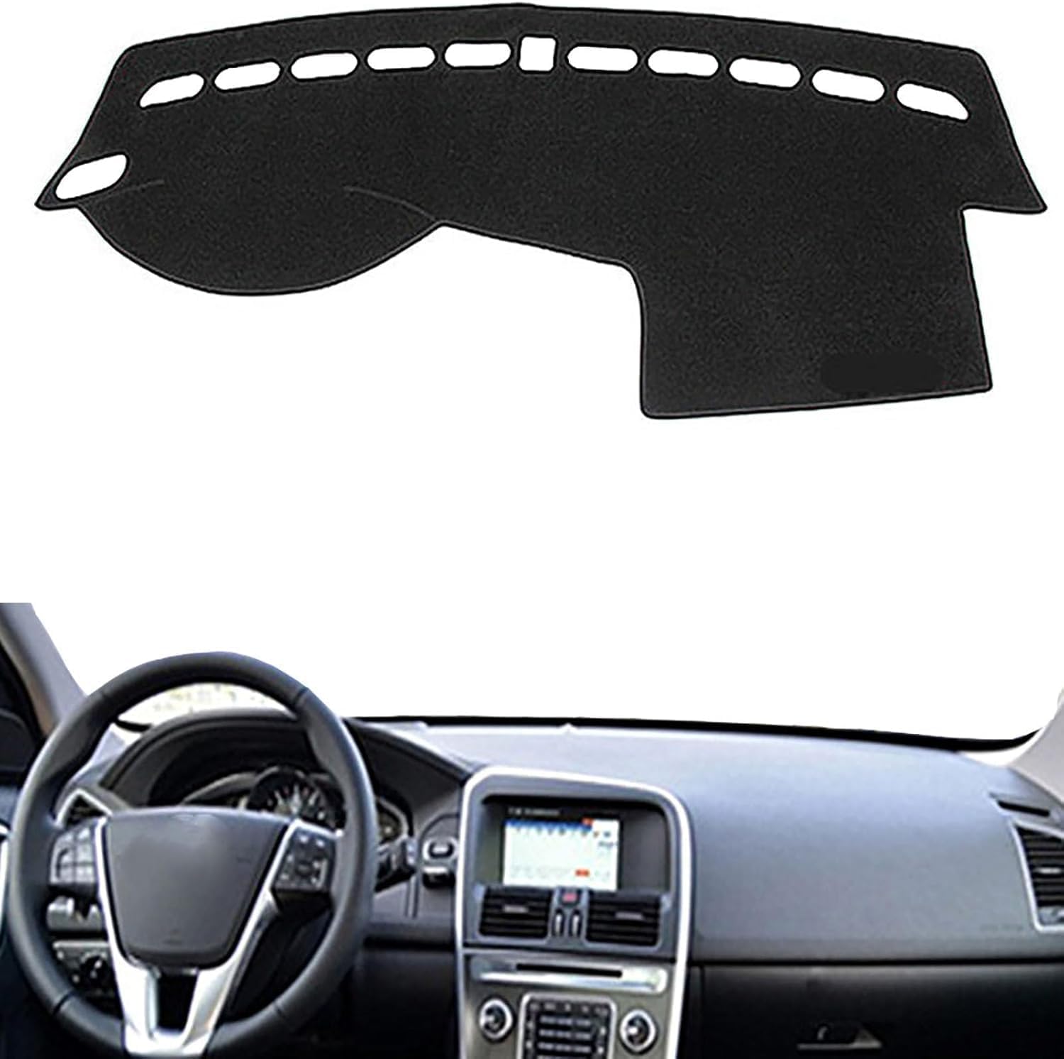DdaiXQ Car Dashboard Mat For Volvo XC60 S60 S60L 2012 2013 2014 2015 2016, Anti Slip Anti Glare Dustproof Dashboard Cover Pad Protector Dash Cover Sunshade Dashmat