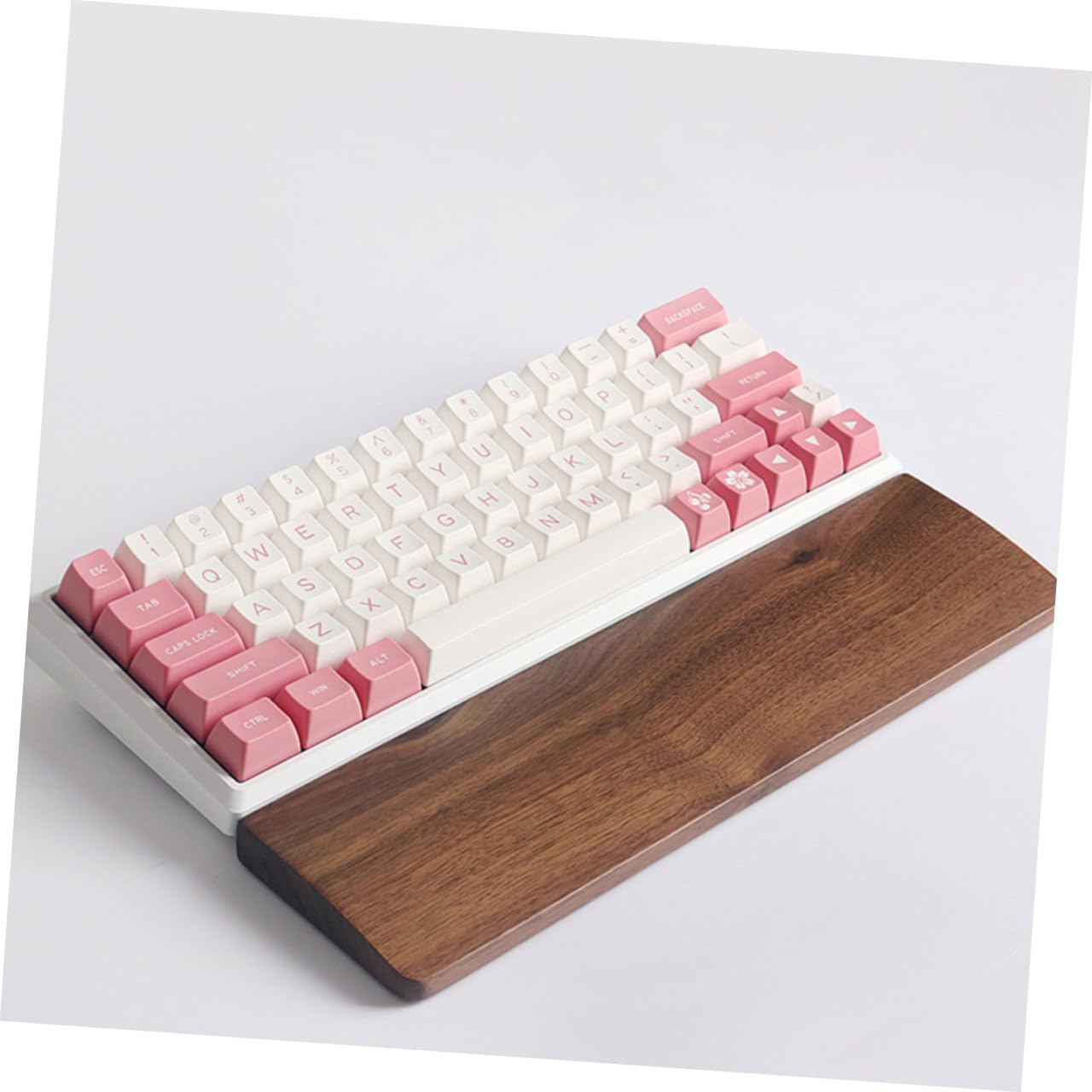 TEHAUX Ergonomische Walnuss Holz Tastatur Handgelenkauflage für Gaming und Büro Rutschfestes Keyboard Wrist Support Pad zur Schonung Des Handgelenks bei Langem Tippen
