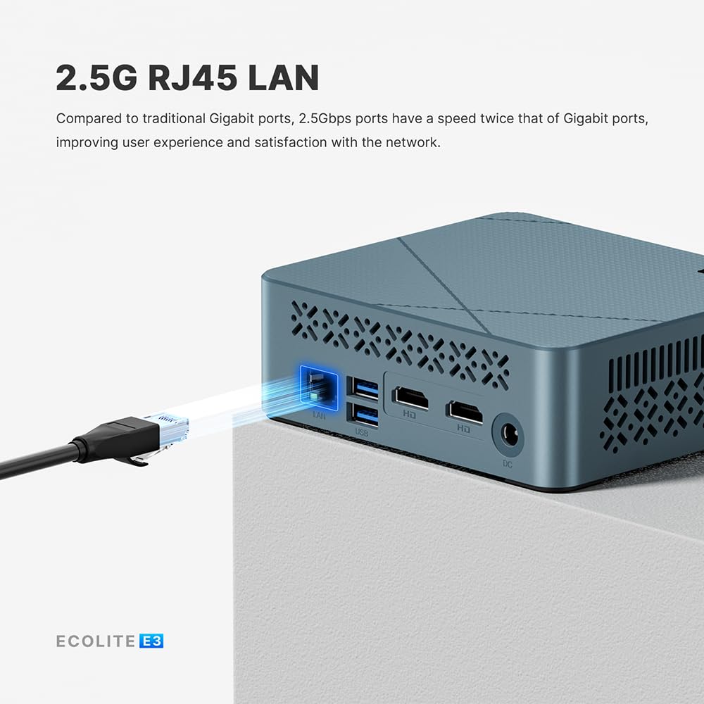 BOSGAME E3 Mini PC OS, Twin Lake N150 Mini Desktop Computer (fino