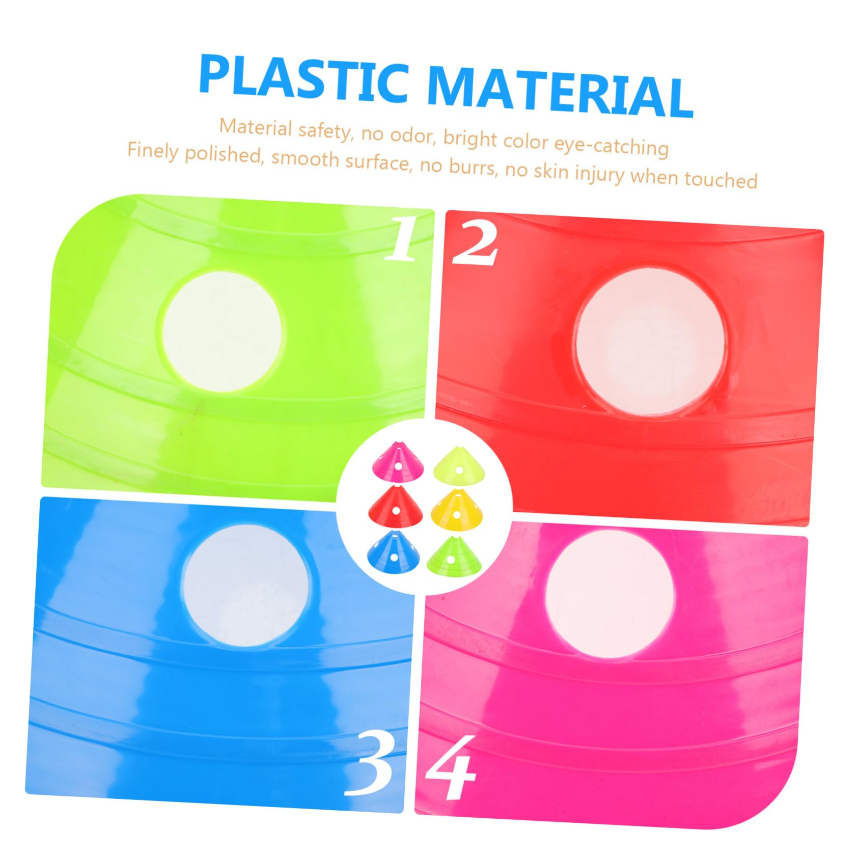 POPETPOP 6Pcs Outdoor Football Training Hurdles Plastic Agility Racks for Durable Flexibility Practice Equipment for Soccer Drills and Coordination Skills Random Color