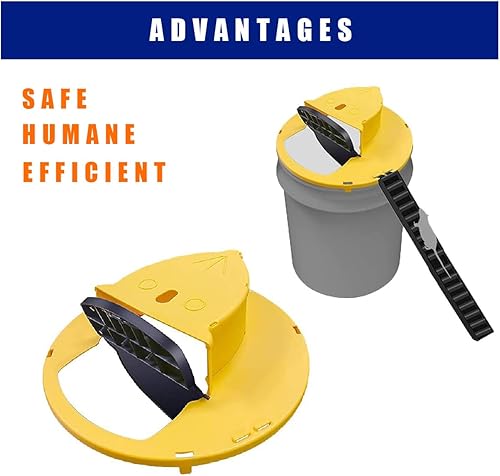 Miniatura 2 de Tapa de cubo para ratones (paquete de 2)  Tapa de cubo abatible y deslizante, trampa para ratones, ratones, ratas, reinicio automático, trampa para