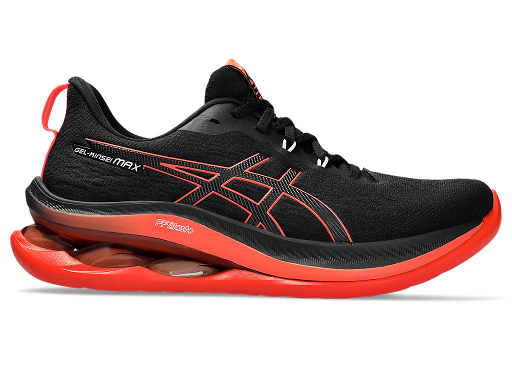 ASICS Mens Gel-Kinsei MAX Black/Sunrise Red Running Shoe - 8 UK (1011B696.002) (B0CRB45M28) Amazon Price History, Amazon Price Tracker