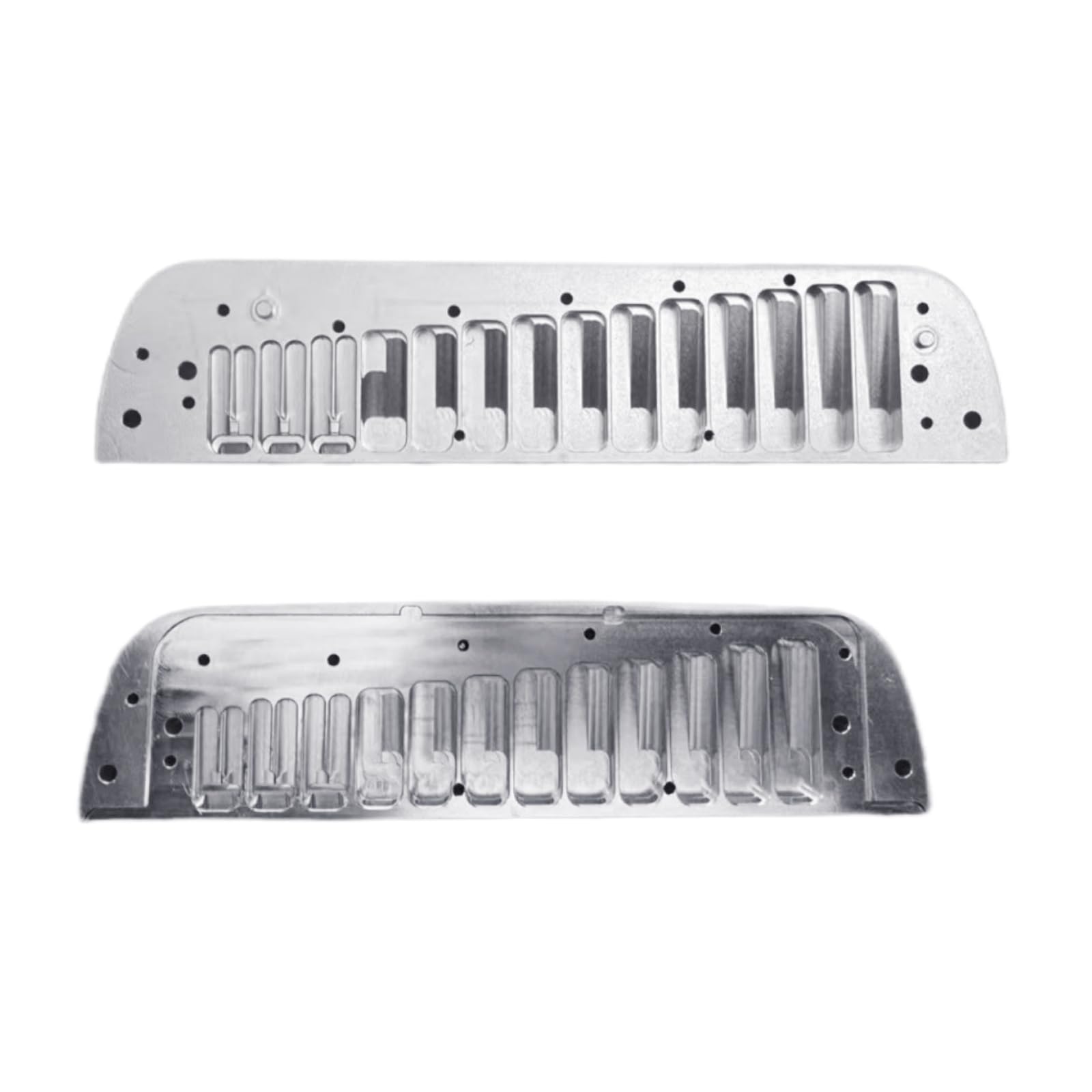 Armonica a bocca liscia C in alluminio con pettine in metallo, armonica a bocca per strumenti musicali veloci e palcoscenici per spettacoli di scena