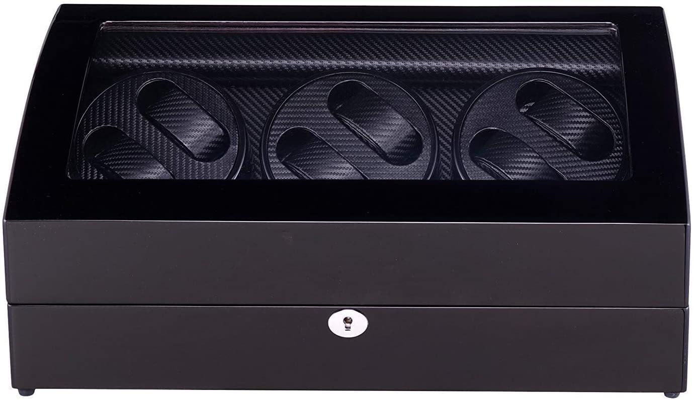MYUYEE Watch Winder Box 6,Silent Wooden Operated Watches Winders Display Box Storage Case Black It'S So Kind Of You