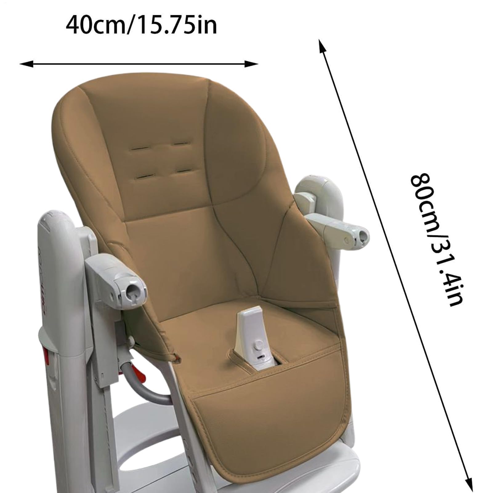 de cojín de asiento para trona – de cojín de piel sintética suave acolchada con exterior impermeable, cómodo accesorio para silla de diario, piezas de repuesto lavables a máquina | Accesorios de asiento lavables a máquina, piezas de repuesto convenientes