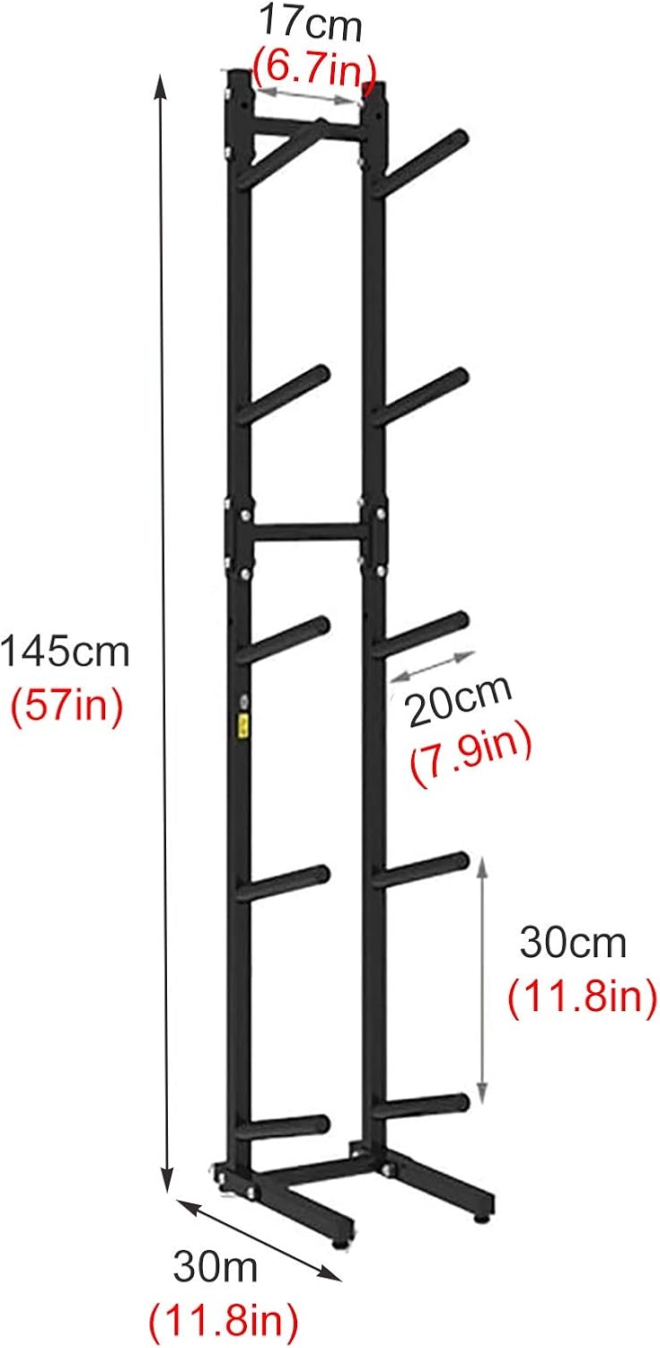 Basketball Soccer Equipment Storage Rack- 5 Tier Upright, Portable Ball Storage Stand Holder for Home/Garage/Pantry, 5 Balls,
