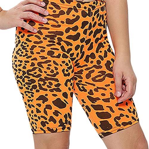 A2Z 4 Kids Girls Cycling Shorts Gym Dance Running Trendy Fashion Summer Short Knee Length Half Pant Age 5-13 Years Neon Orange