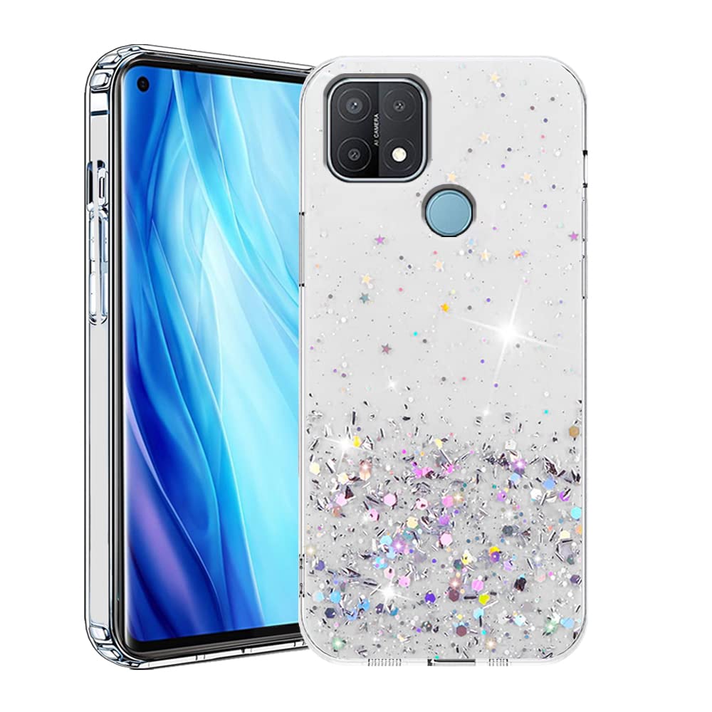 Compatible with Realme C21 Case Glitter Clear Green,Realme C21 Phone Case  Silicone Transparent Soft TPU Women Girls Shockproof Protective Slim Cover