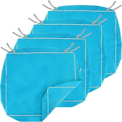 Miniatura 9 de Porch Shield Juego de 4 fundas de cojín para patio al aire libre, impermeables, resistentes a la decoloración, 24 x 24 x 4 pulgadas, gris oscuro