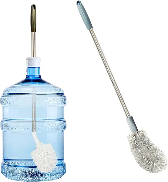 2-Pack Bucket Brush, Kettle Brush, Cleaning Extra Long Bottles, Gallon Jug Cleaner, Water Bottle Cleaner.