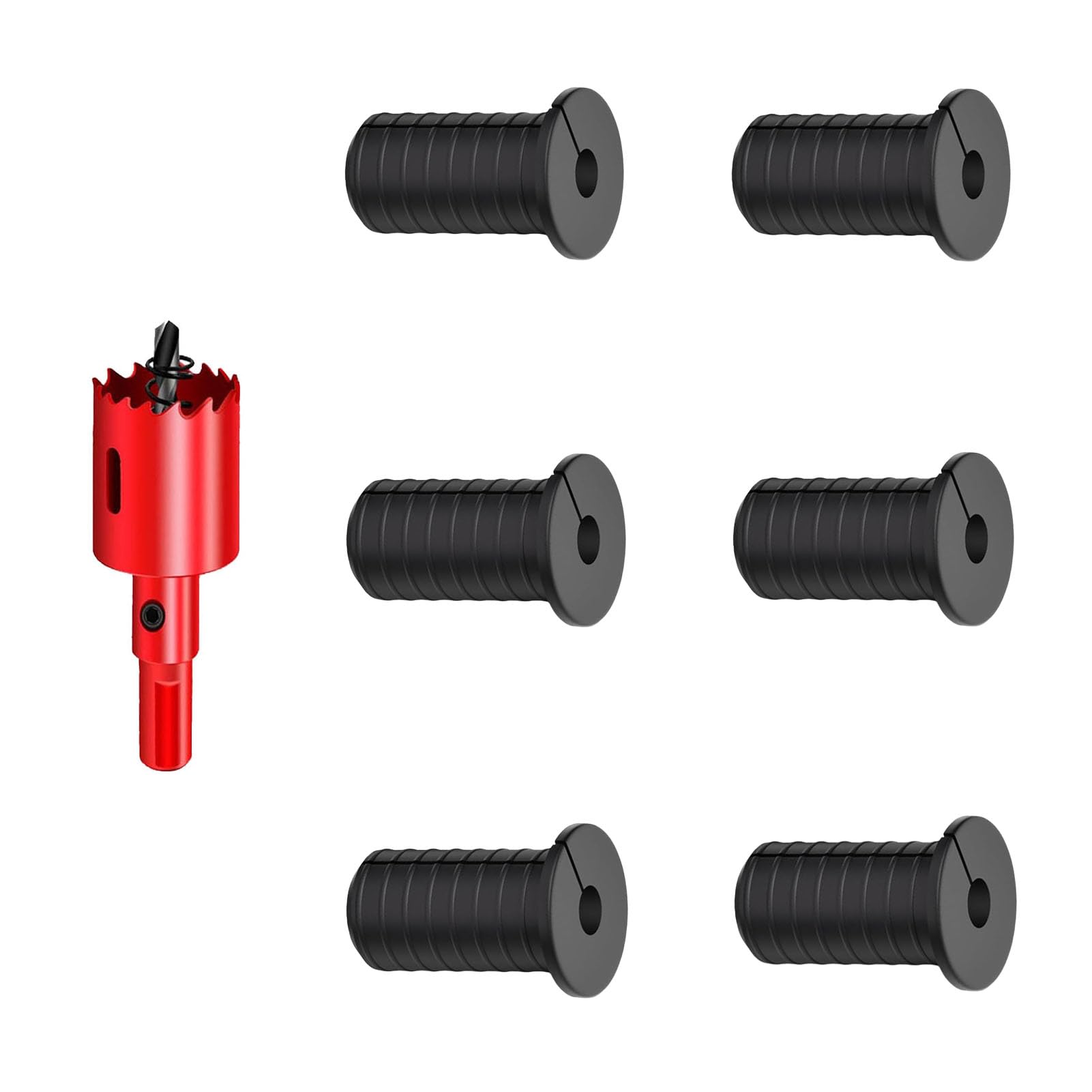 Desk Grommets - 6 White Cable Covers -10 Desk Grommets - 6 White Cable Covers -10