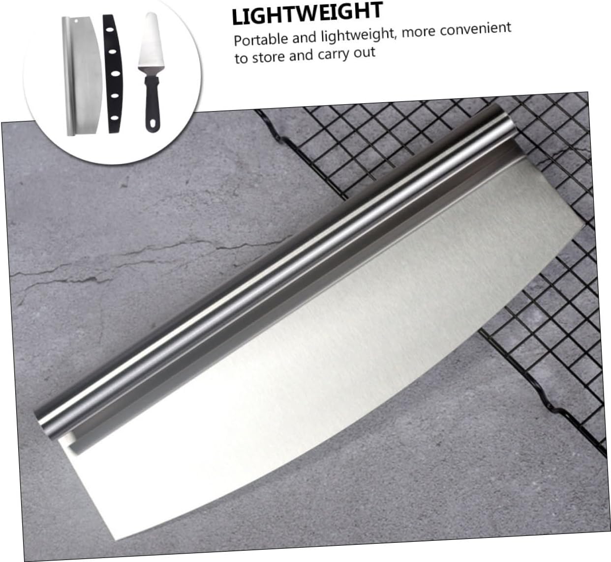Homoyoyo Pizza Cutter and Triangular Pizza Peel Set 2pcs Stainless Steel Kitchen Baking Tools with Pp Cover Portable for Homemade and Commercial Use