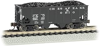 Bachmann Industries USRA 55-Ton 2-Bay Hopper C and O Train Car, N Scale