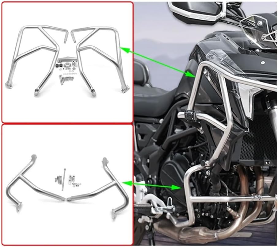Engine Guard Crash Bars for TRK702 for TRK702X 2022-2024 Motorcycle Highway Engine Guard Crash Bar Frame Bumper Fairing Protector Bars Motorbike Crash Bar Bumper