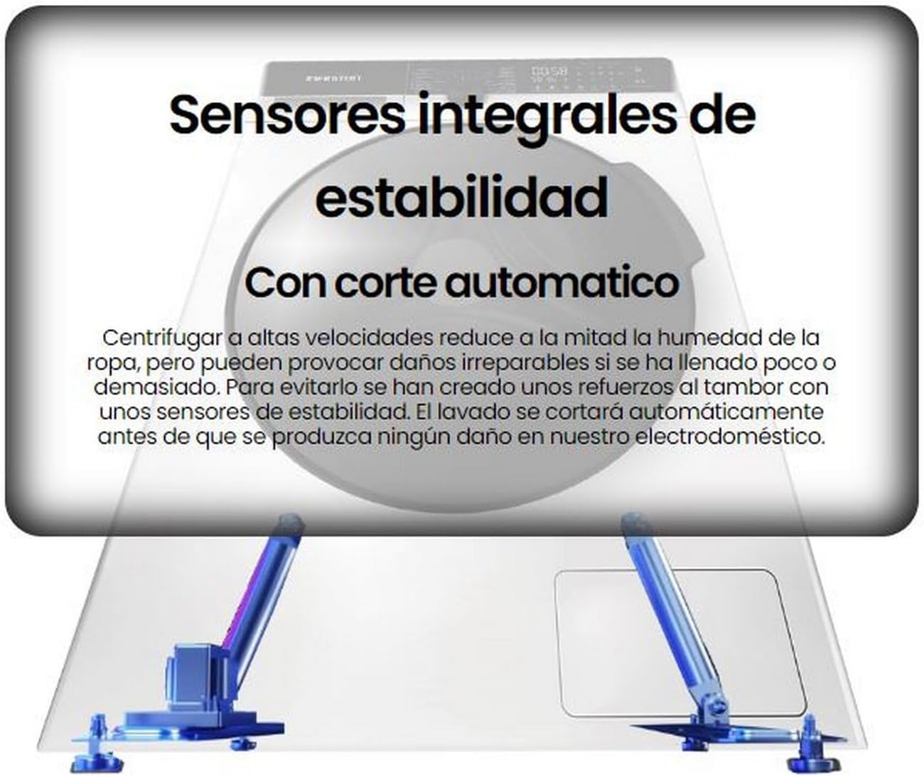 Washing machine stability sensors diagram