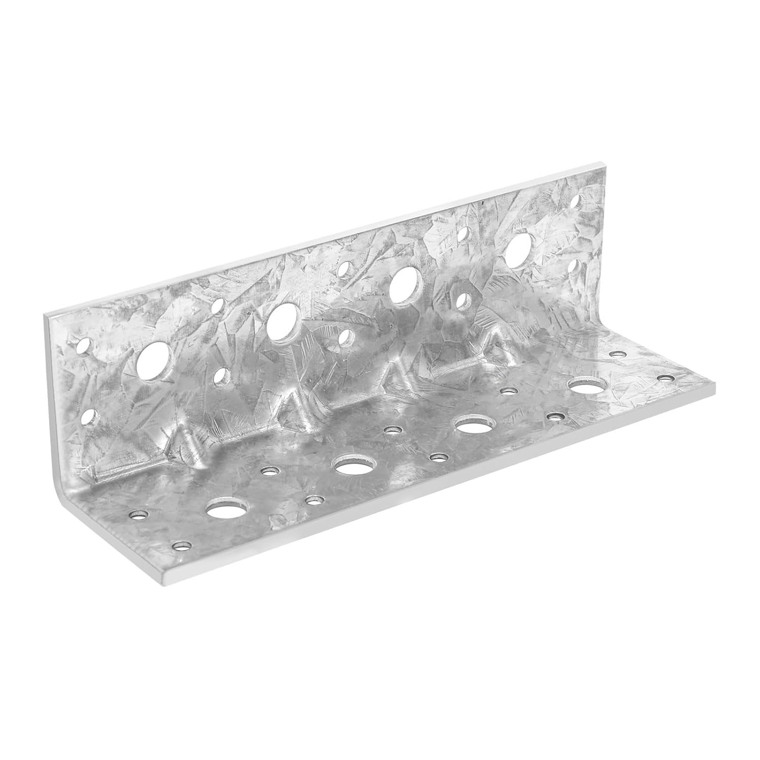 4Pcs L Brackets for Wood Galvanized, Heavy Duty 90 Degree Corner Brace 7.1x2.1x2.1in, Anti-Rust and Reinforcing Right Angle Bracket, 2.8mm Thickness