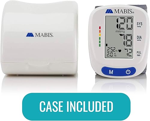 Miniatura 16 de MABIS Monitor universal de presión arterial que habla de muñeca, guía visual de BP, almacenamiento de memoria de lectura 396 para 4 usuarios, funda