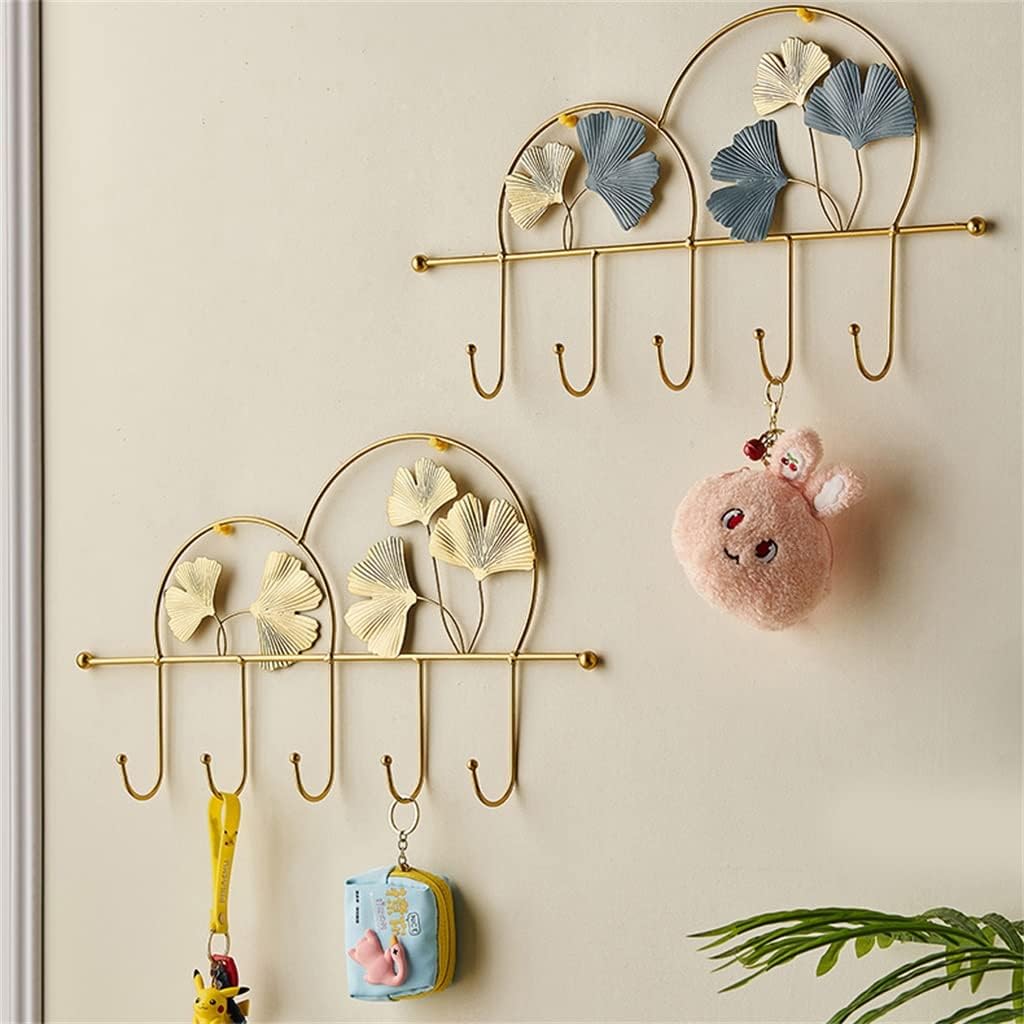 Nordic Metal Wall Hooks Wall Decor Butler Wall Bathroom Accessories (Color : E, Size : 46.5 * 28cm) (D 46.5 * 28cm)